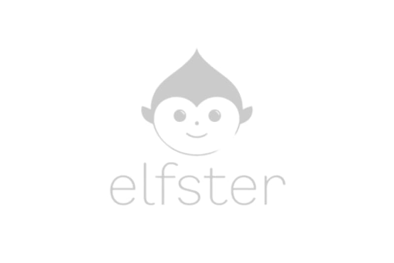 Elfster's logo black and white