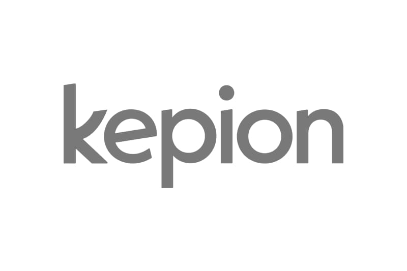 Kepion's logo black and white