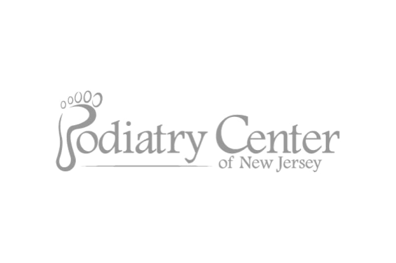 Podiatry Center's logo black and white