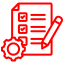 red checklist icon