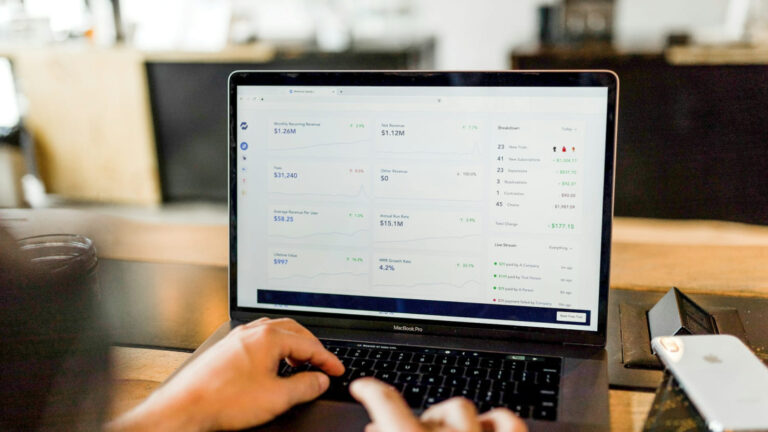 laptop screen with display ads
