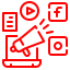 bullhorn red icon