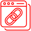 link building red icon
