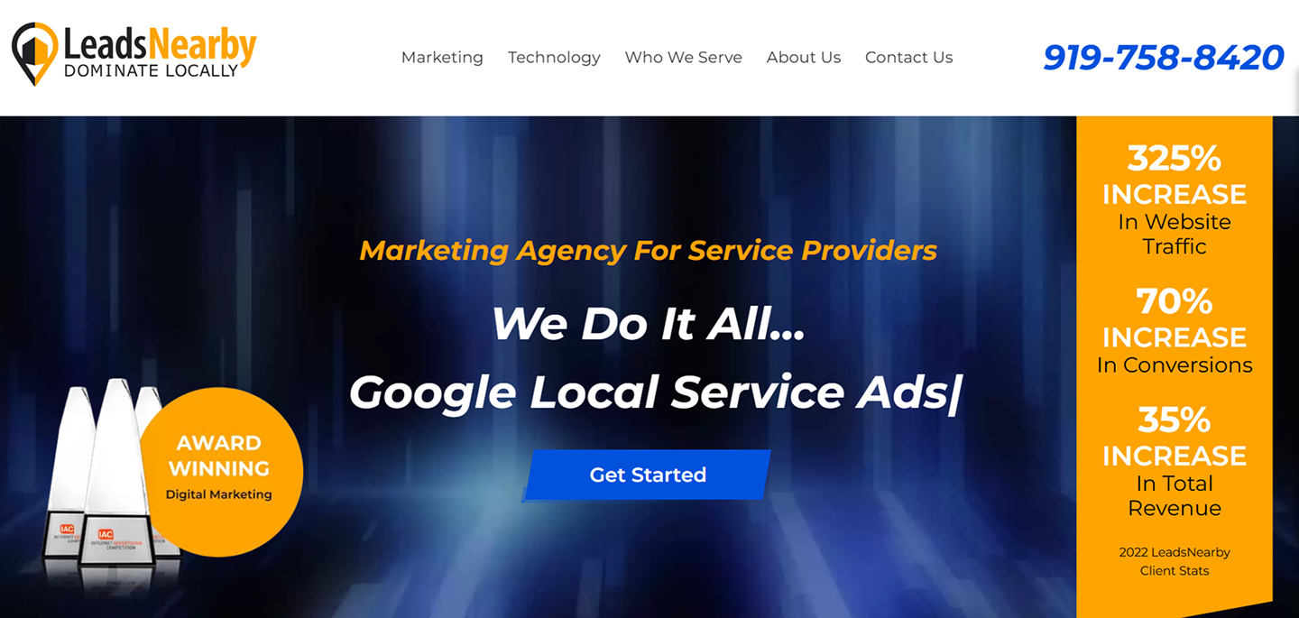 LeadsNearby's Homepage