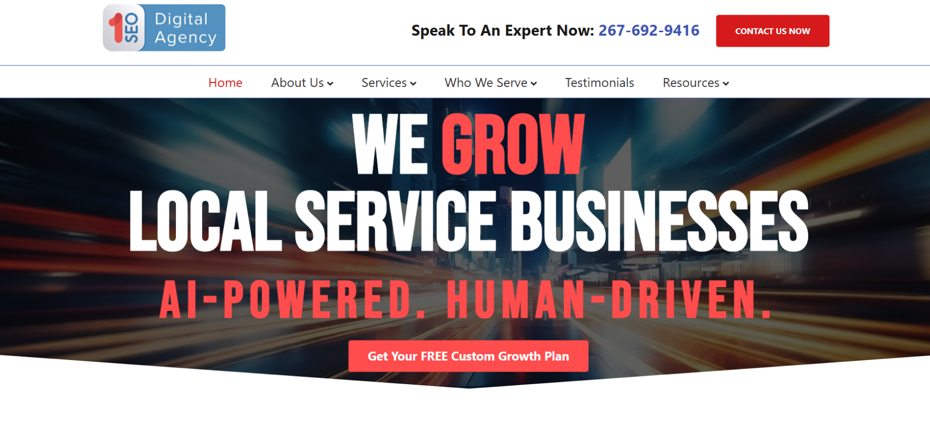 1SEO Digital Agency's Homepage