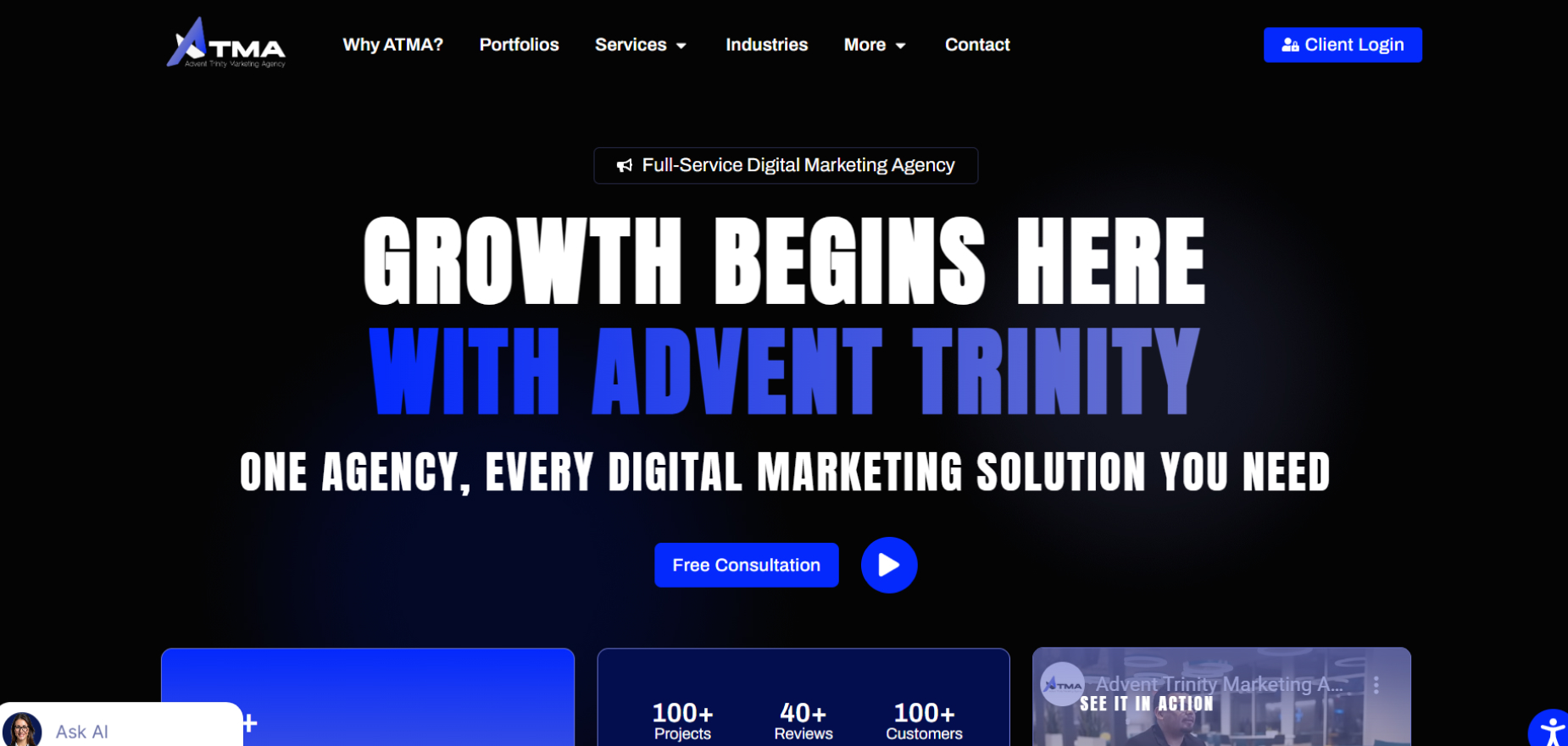 Advent Trinity Marketing Agency's Homepage