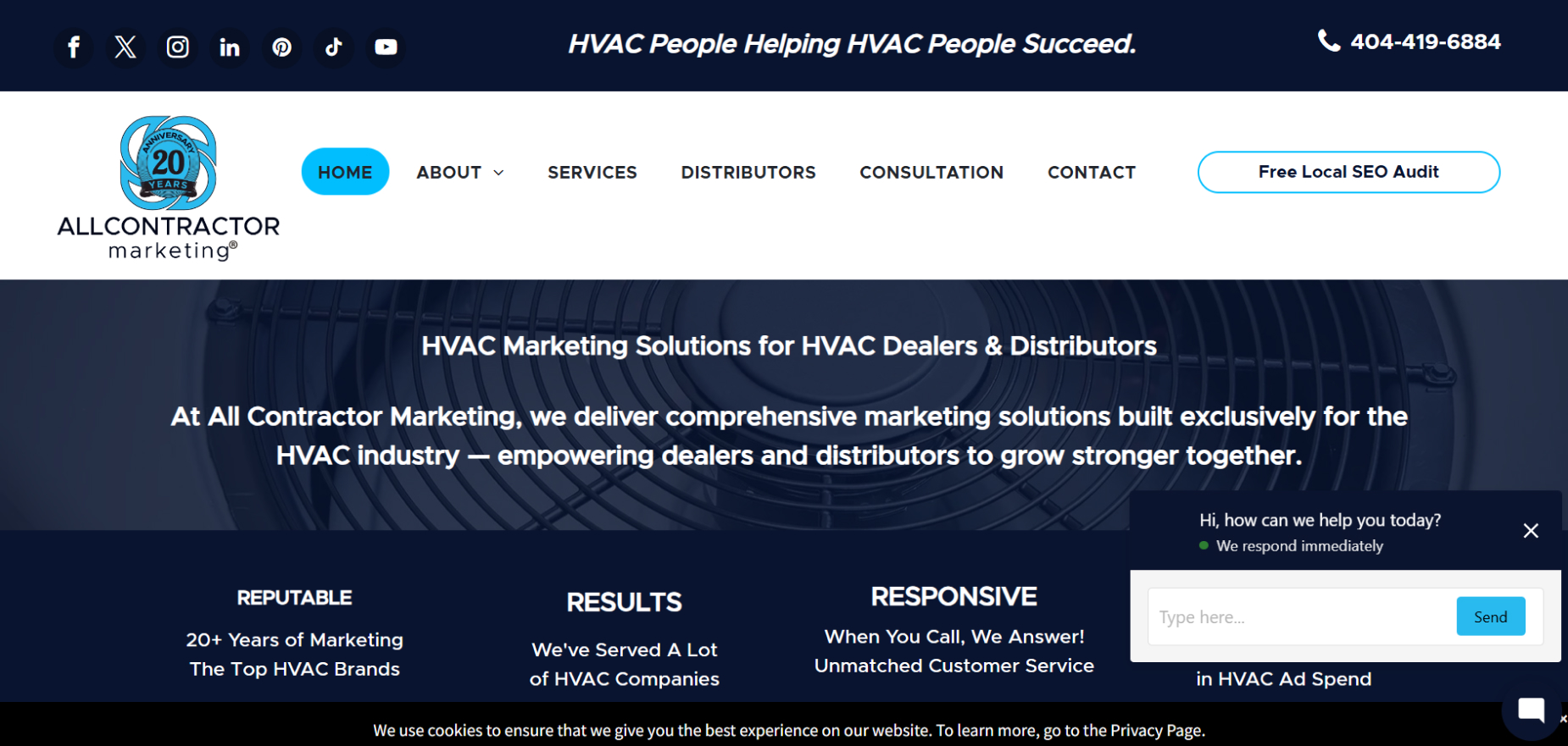All Contractor Marketing's Homepage