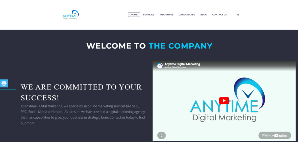 Anytime Digital Marketing's Homepage