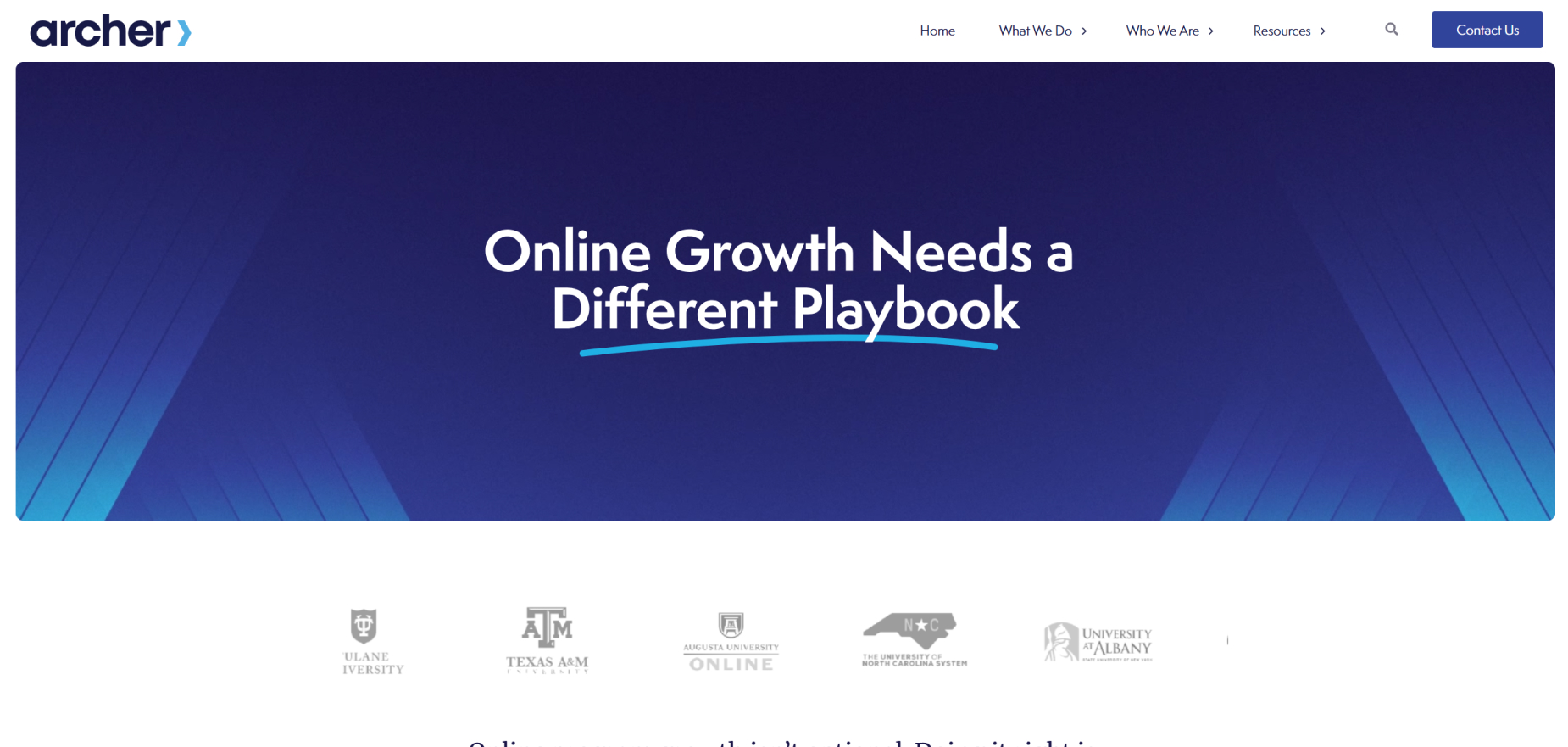 Archer Education's Homepage