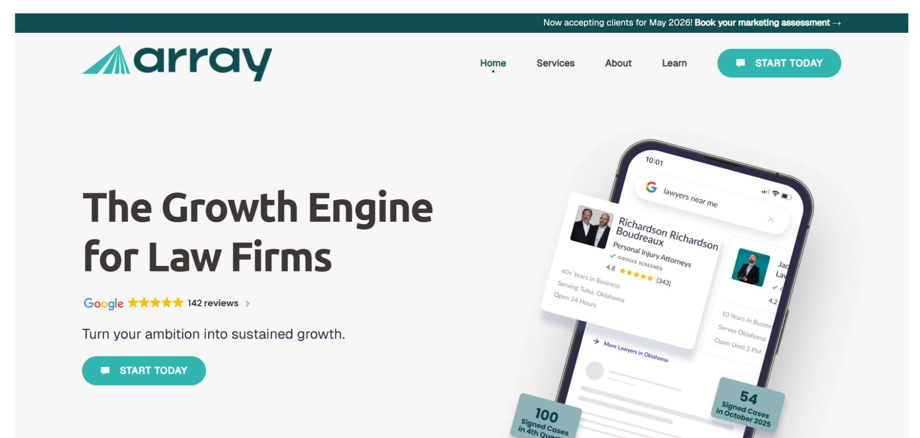 Array Digital's Homepage