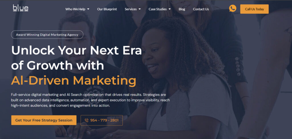 Blue Interactive Agency's Homepage