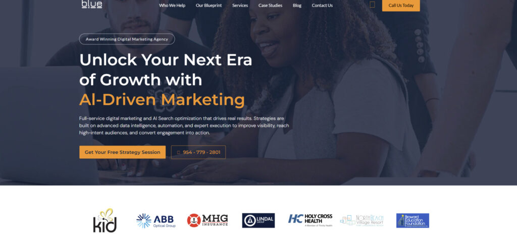 Blue Interactive Agency's Homepage (2)