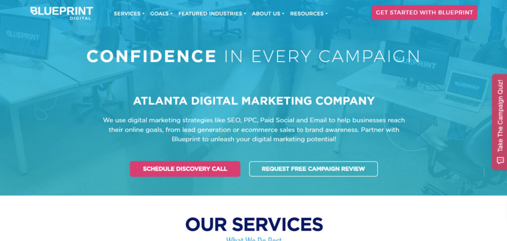 Blueprint Digital's Homepage