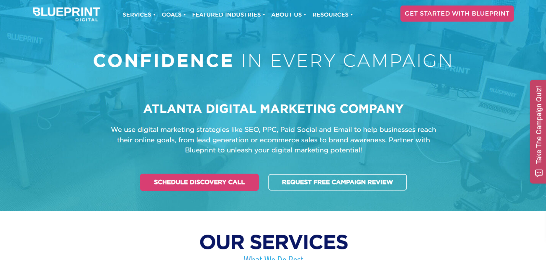 Blueprint Digital's Homepage