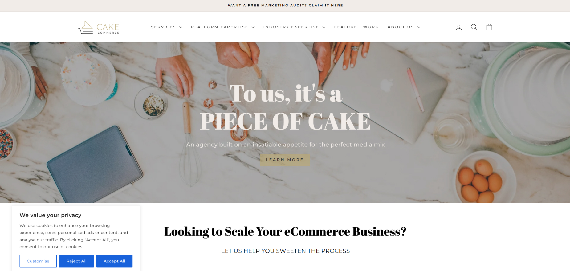CAKE Commerce's Homepage