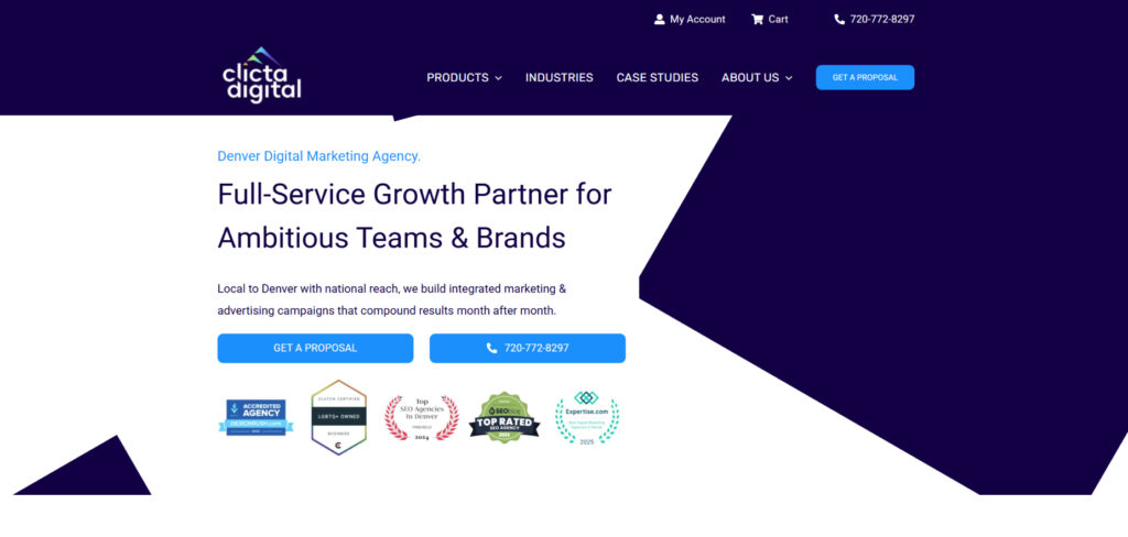 Clicta Digital's Homepage