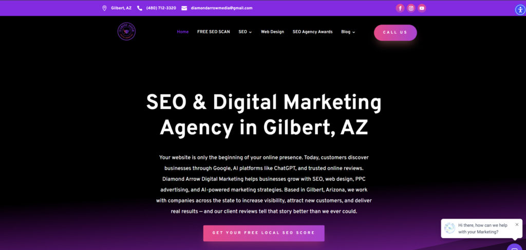 Diamond Arrow Digital Marketing's Homepage