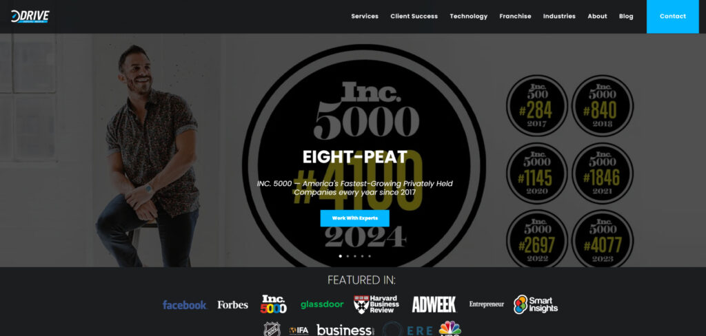 Drive Social Media's Homepage