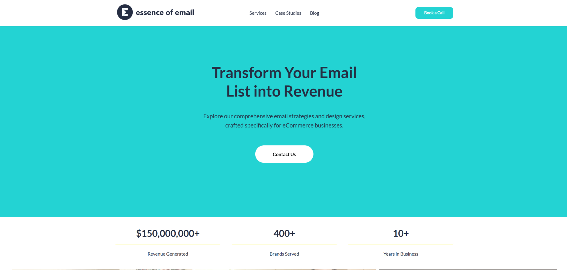 Essence of Email's Homepage