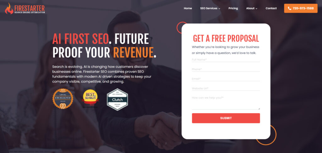 Firestarter SEO's Homepage