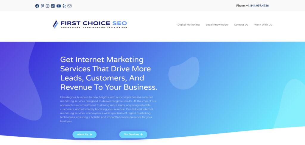 First Choice SEO's Homepage