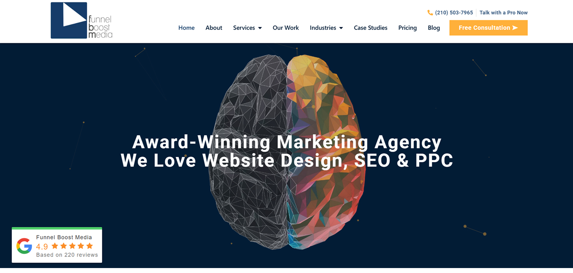 Funnel Boost Media's Homepage