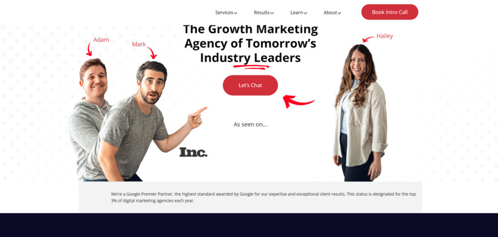 Growth Marketing Pro's Homepage