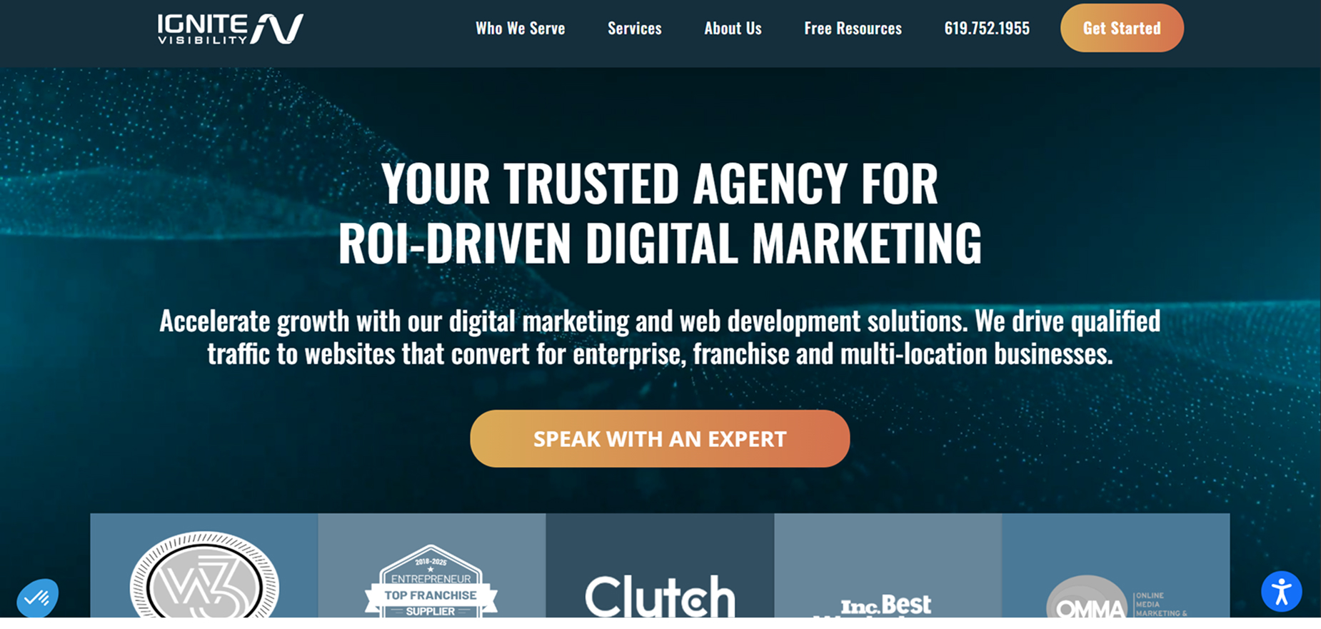 Ignite Visibility's Homepage