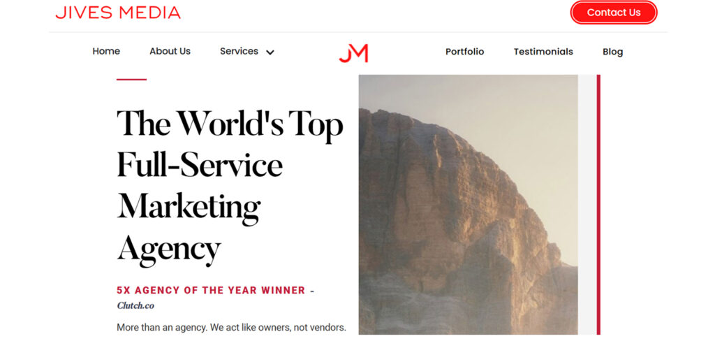 Jives Media's Homepage