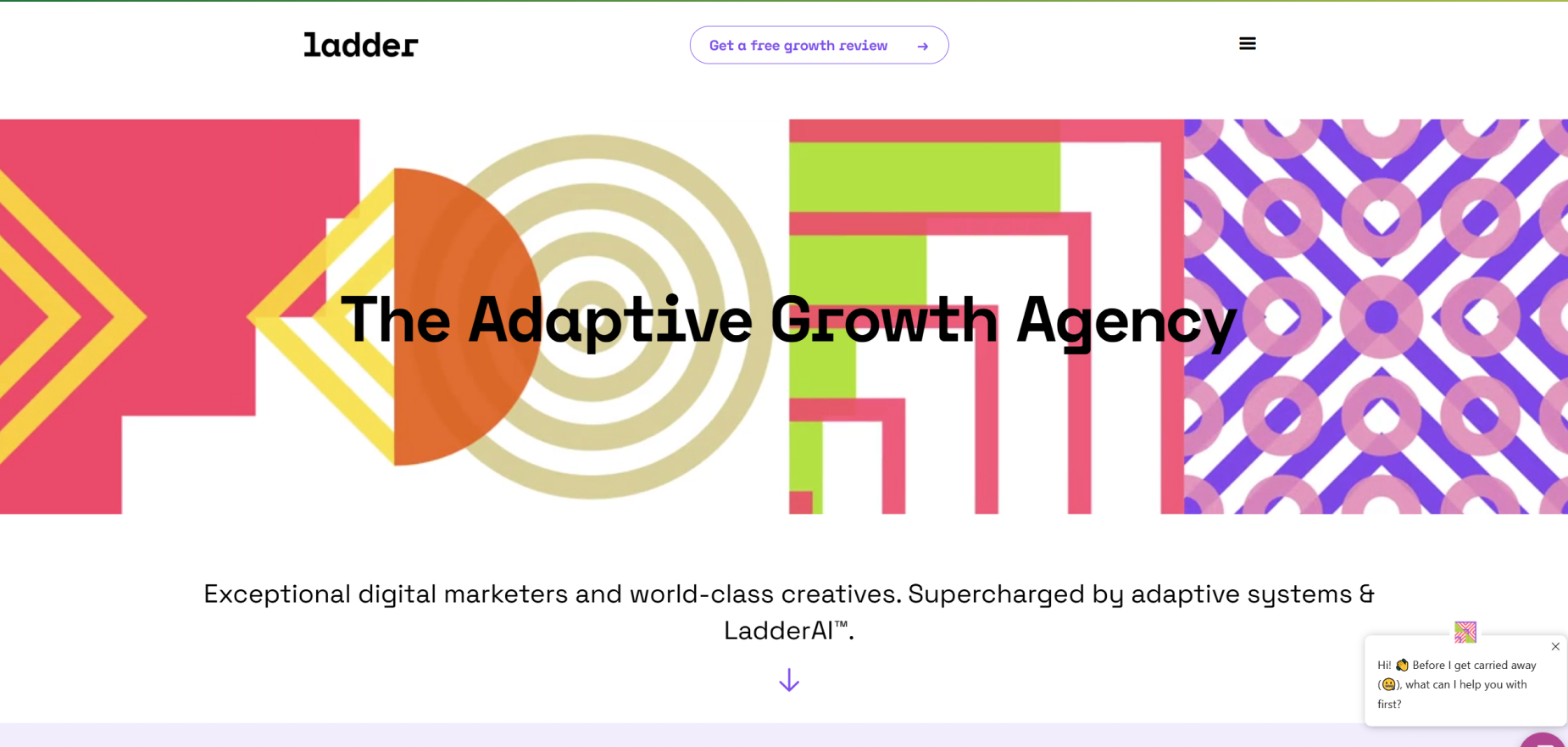 Ladder.io's Homepage