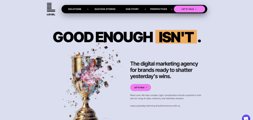 Level Agency's Homepage