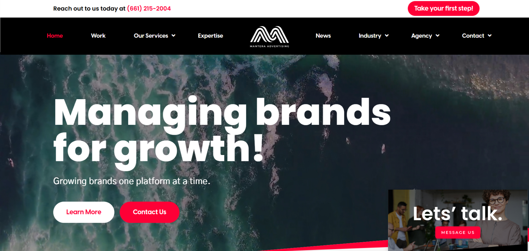 Mantera Advertising Agency's Homepage