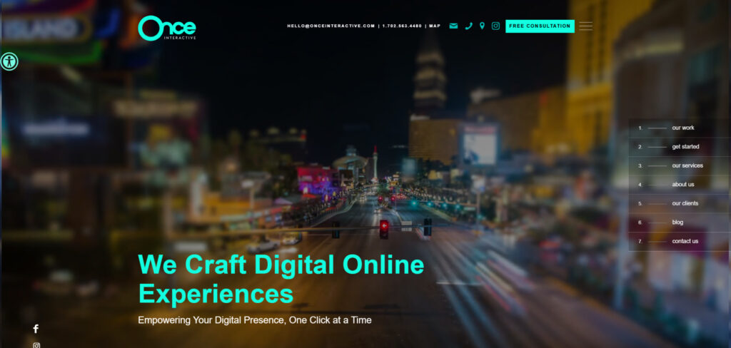 ONCE Interactive's Homepage