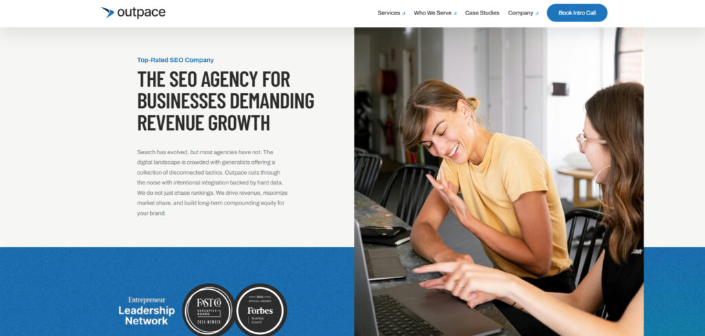 Outpace SEO's Homepage