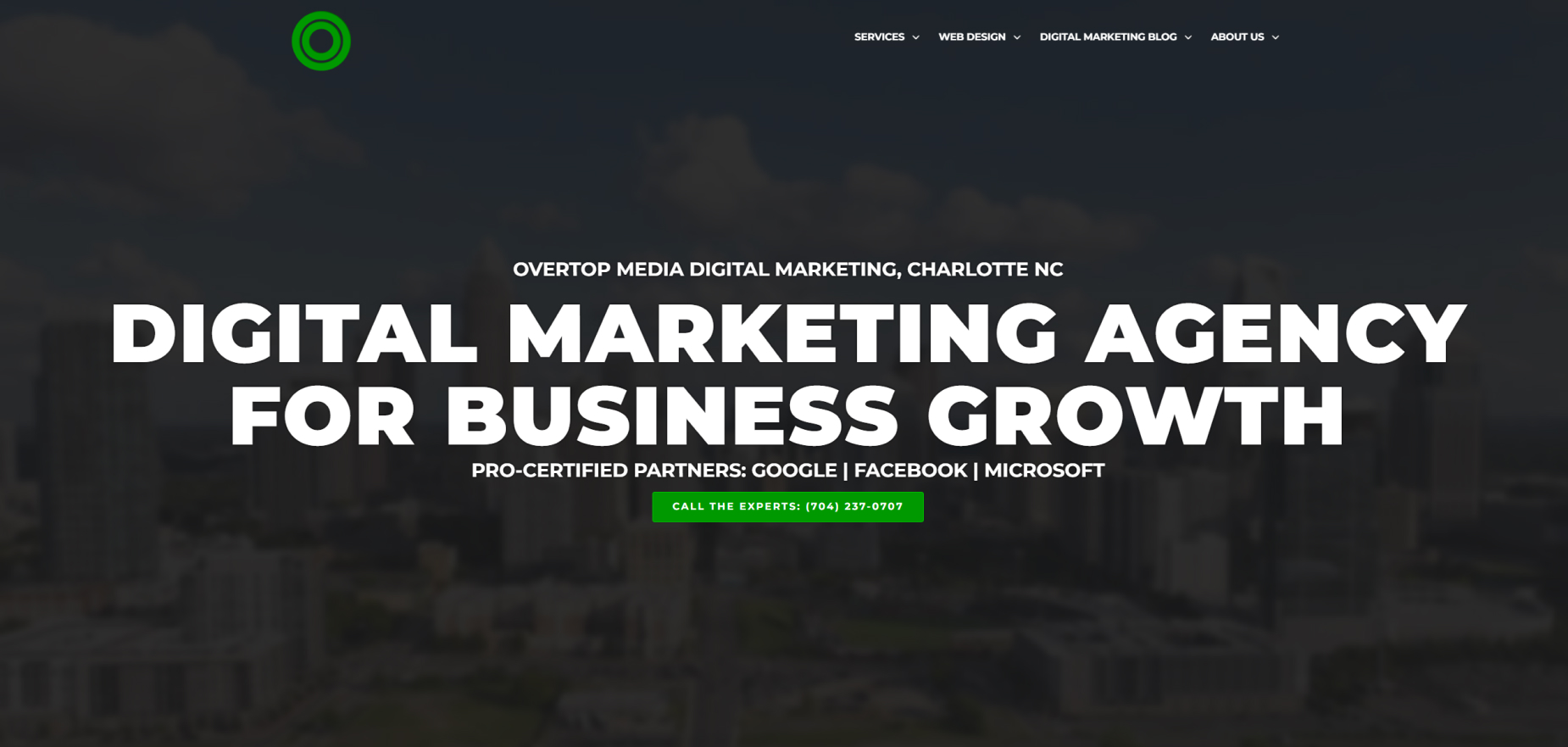 Overtop Media's Homepage