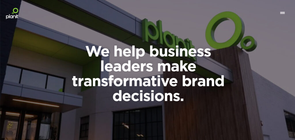 Planit Agency's Homepage