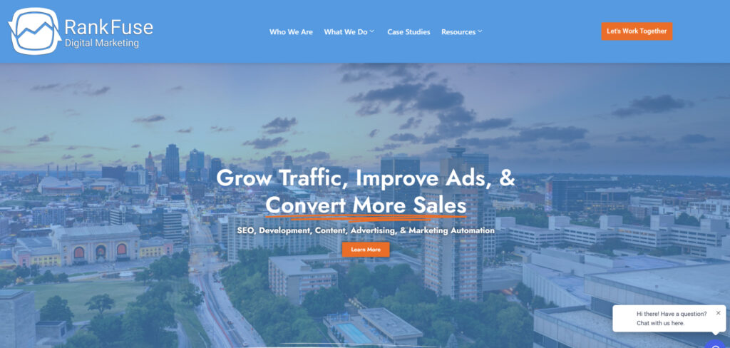 Rank Fuse Digital Marketing's Homepage