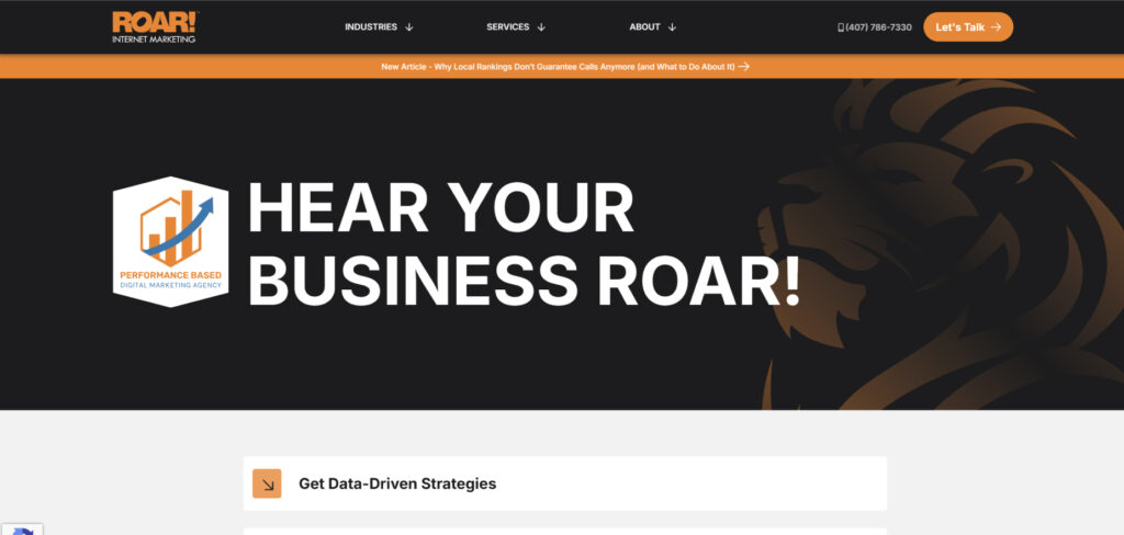 Roar! Internet Marketing's Homepage