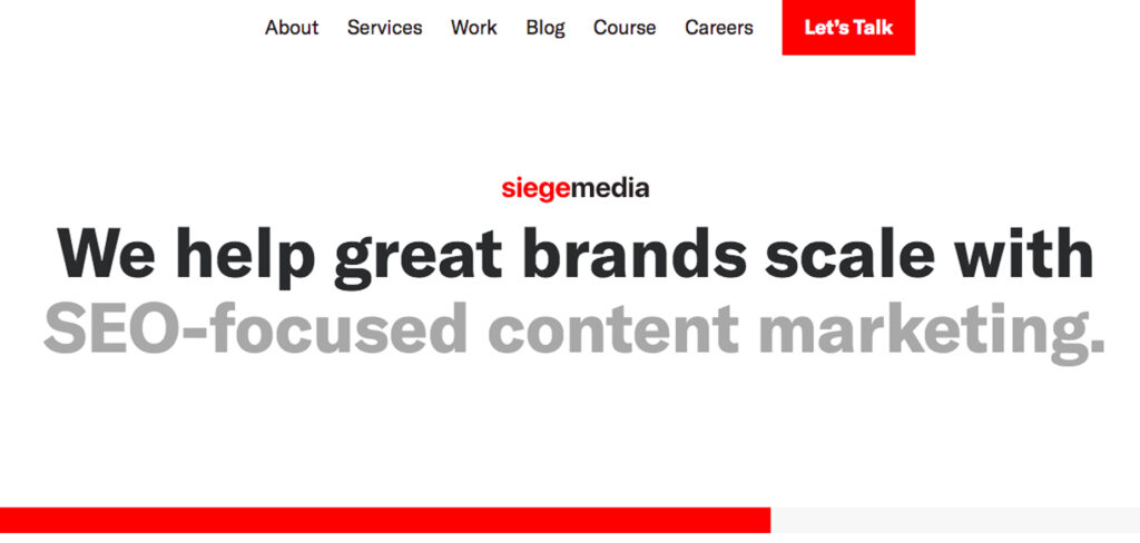 Siege Media's Homepage