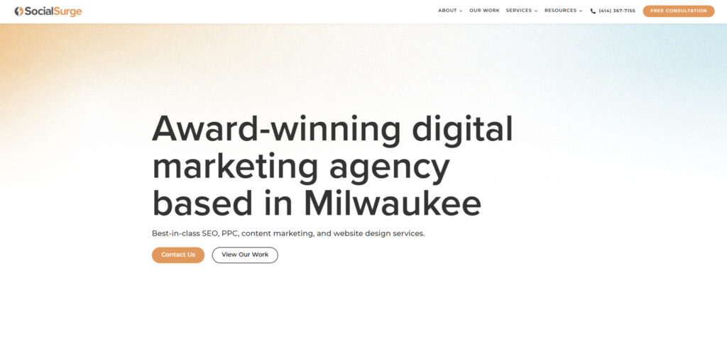 SocialSurge Marketing's Homepage