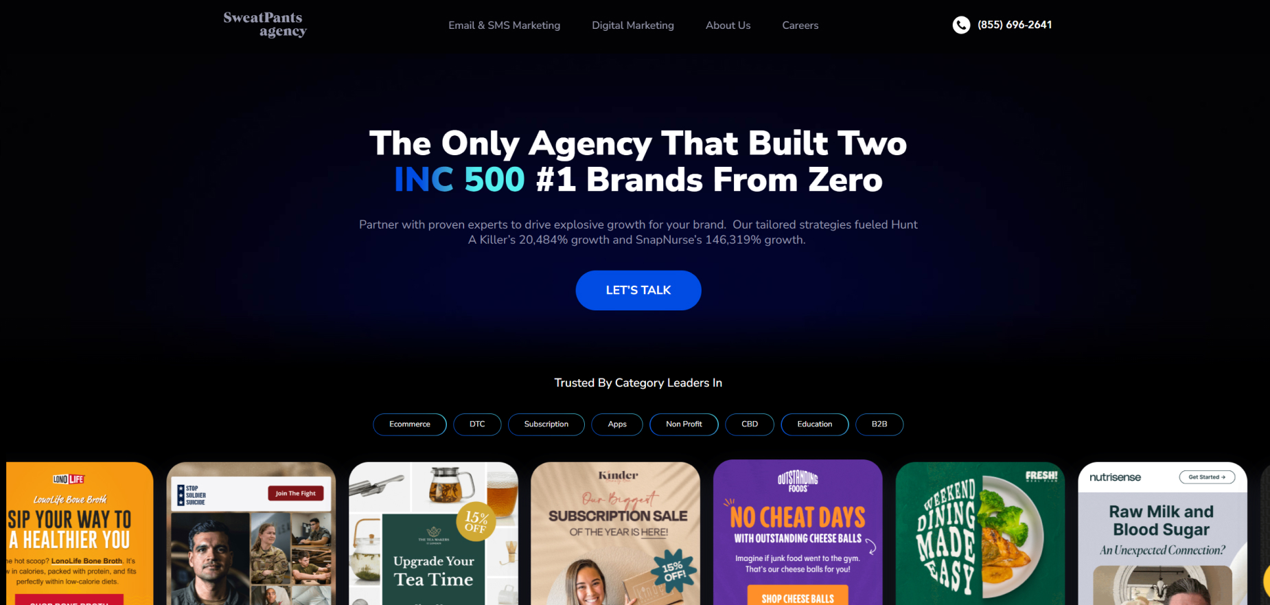 Sweat Pants Agency's Homepage