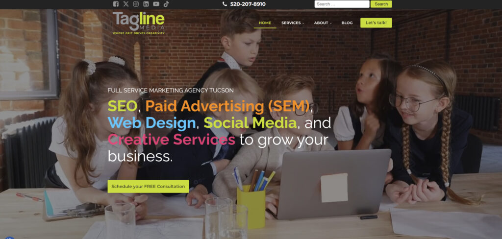 Tagline Media Group's Homepage