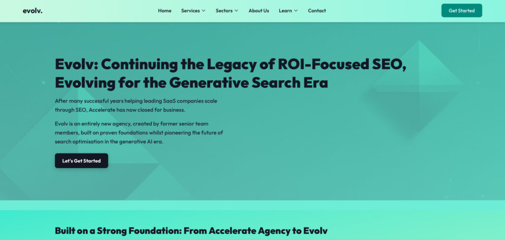 Accelerate Agency's Homepage