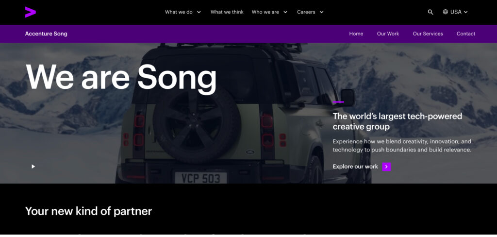Accenture Song's Homepage