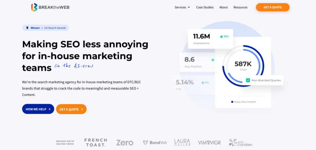 Break The Web's Homepage