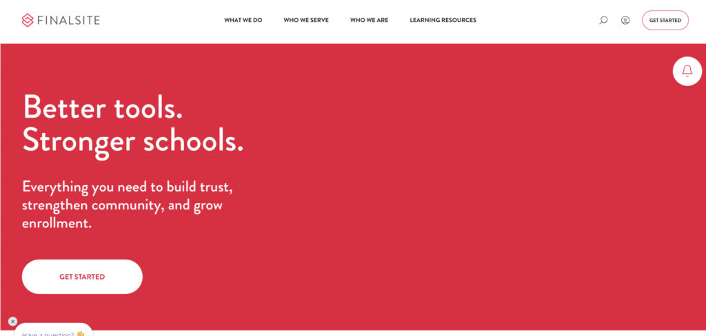 Finalsite's Homepage