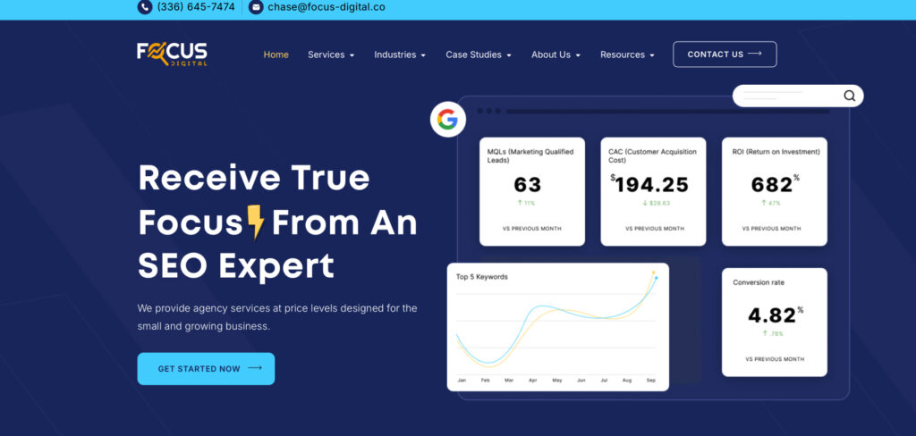 Focus Digital's Homepage