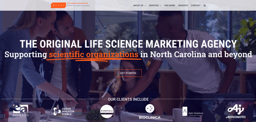 Forma Life Science Marketing's Homepage