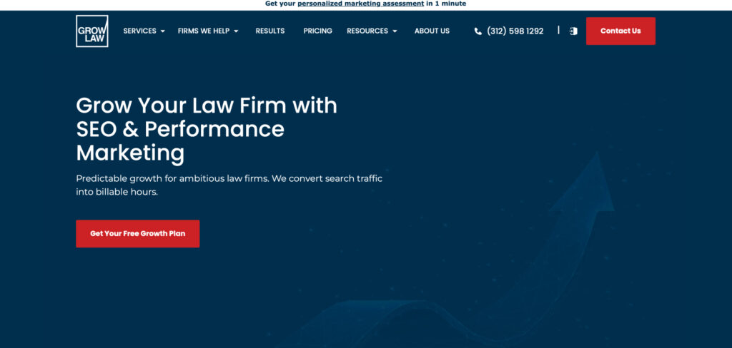 Grow Law Firm's homepage