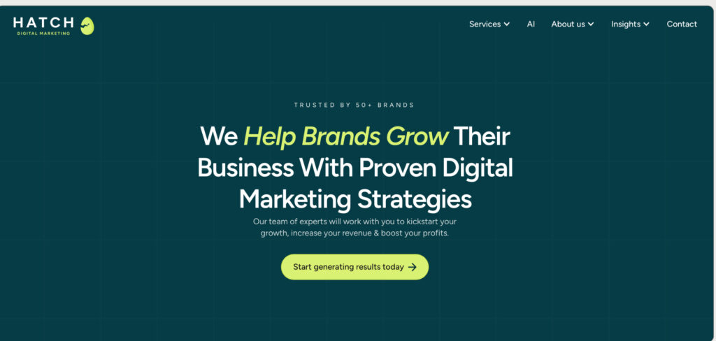 Hatch Digital Marketing's Homepage
